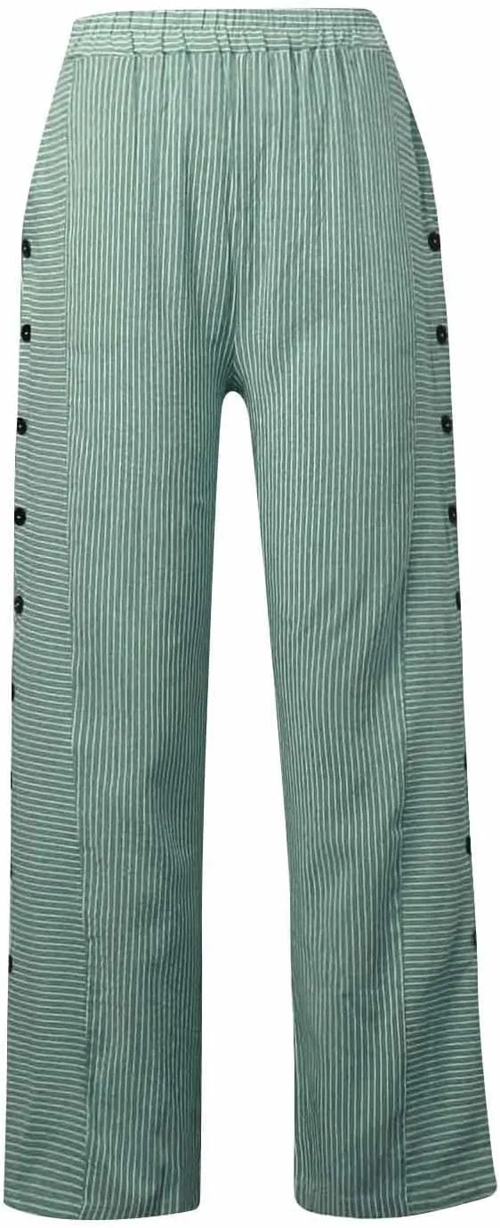 ADHOWBEW Cotton Linen Pants Women Summer 2025 Trendy Cover Ups Flowy Elastic Waist Loose Fit Comfy Casual Trousers Slacks