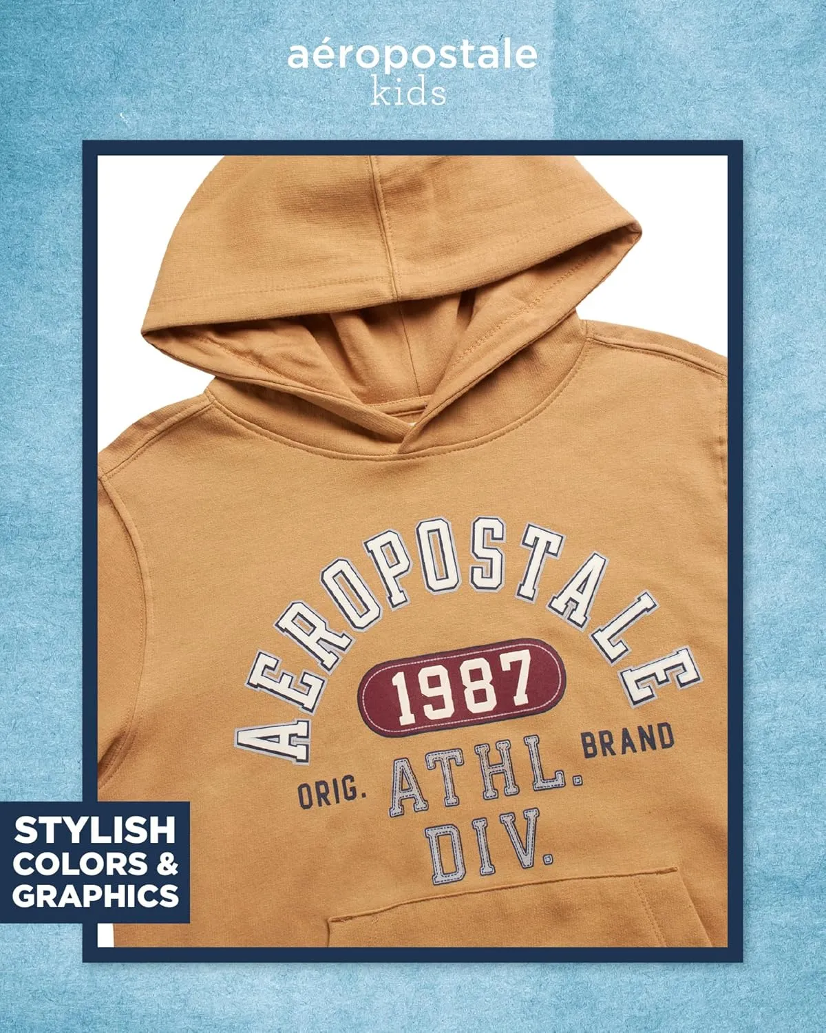 AEROPOSTALE Hoodie and T-Shirt Set - 2 Piece Pullover Hoodie Sweatshirt and Active Graphic Tee - Boys Activewear Tops (8-16)