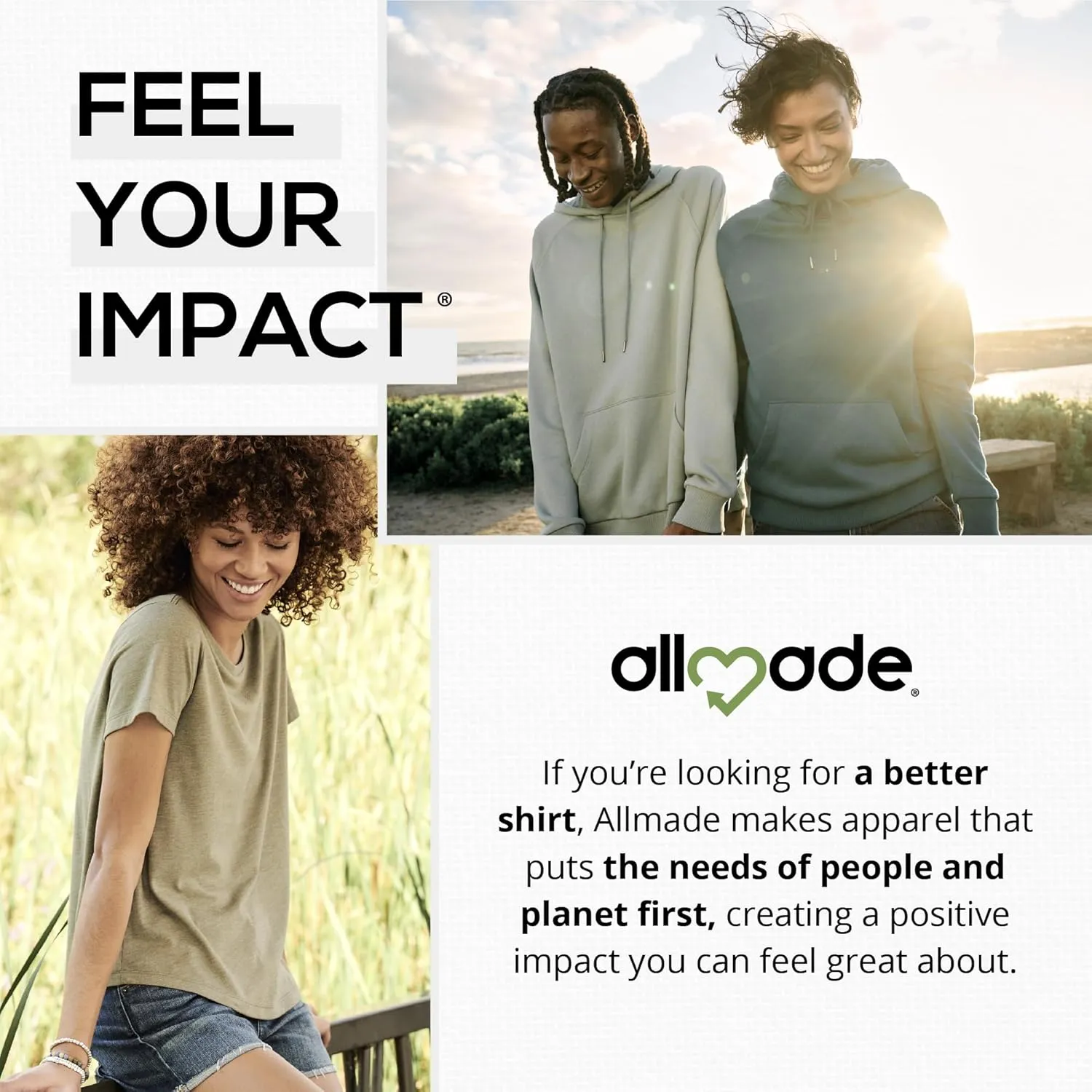 Allmade Women's Tri-Blend V-Neck T-Shirt