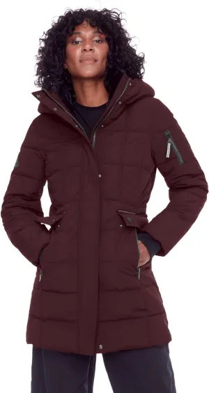ALPINE NORTH Kootney Womens Vegan Down Mid-Length Parka  Insulated, Water-Repellent Winter Coat with Hood
