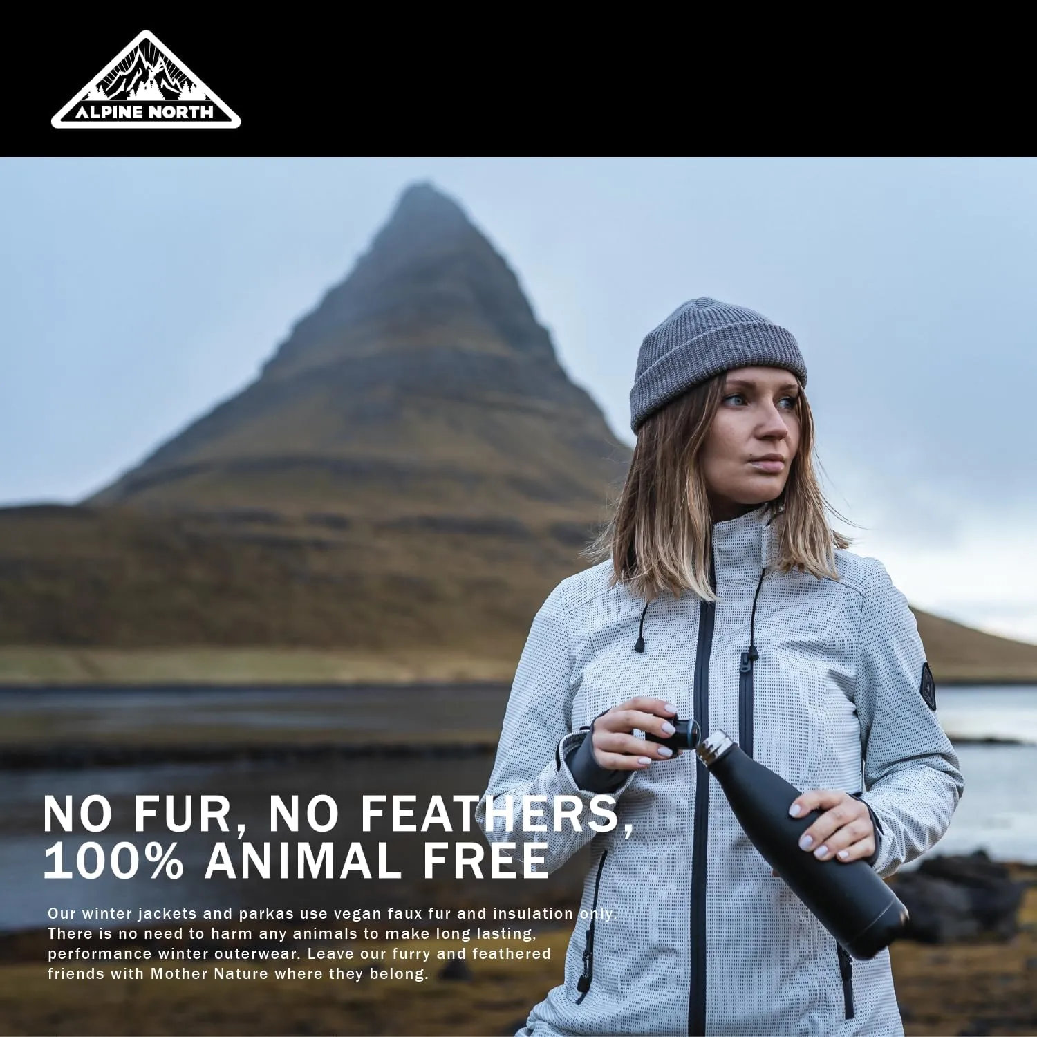 ALPINE NORTH Kootney Womens Vegan Down Mid-Length Parka  Insulated, Water-Repellent Winter Coat with Hood