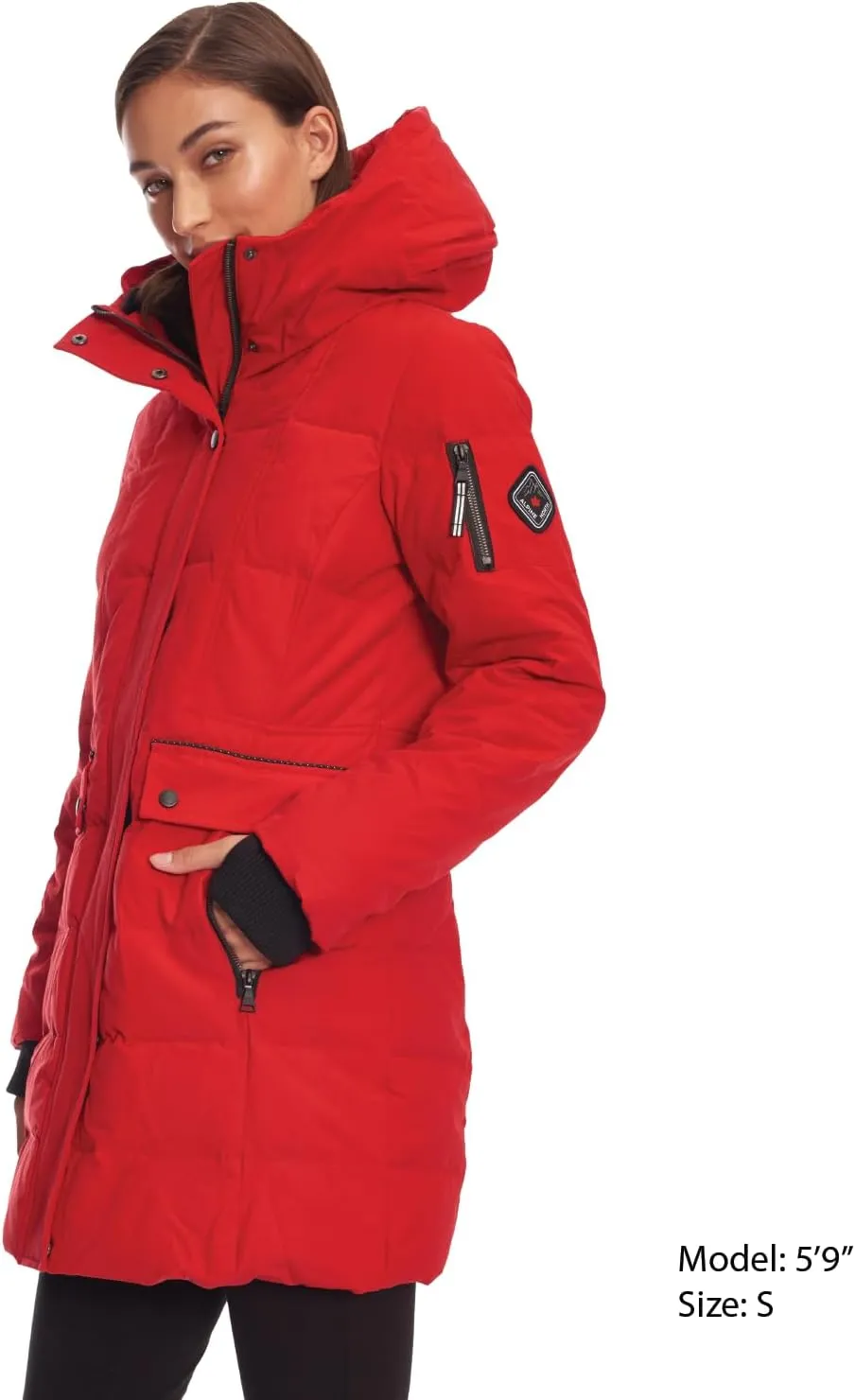 ALPINE NORTH Kootney Womens Vegan Down Mid-Length Parka  Insulated, Water-Repellent Winter Coat with Hood