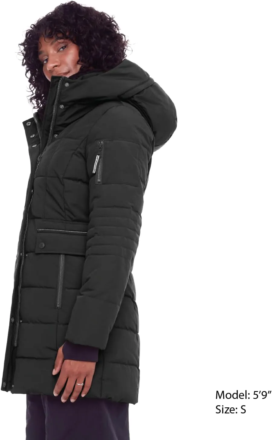 ALPINE NORTH Kootney Womens Vegan Down Mid-Length Parka  Insulated, Water-Repellent Winter Coat with Hood