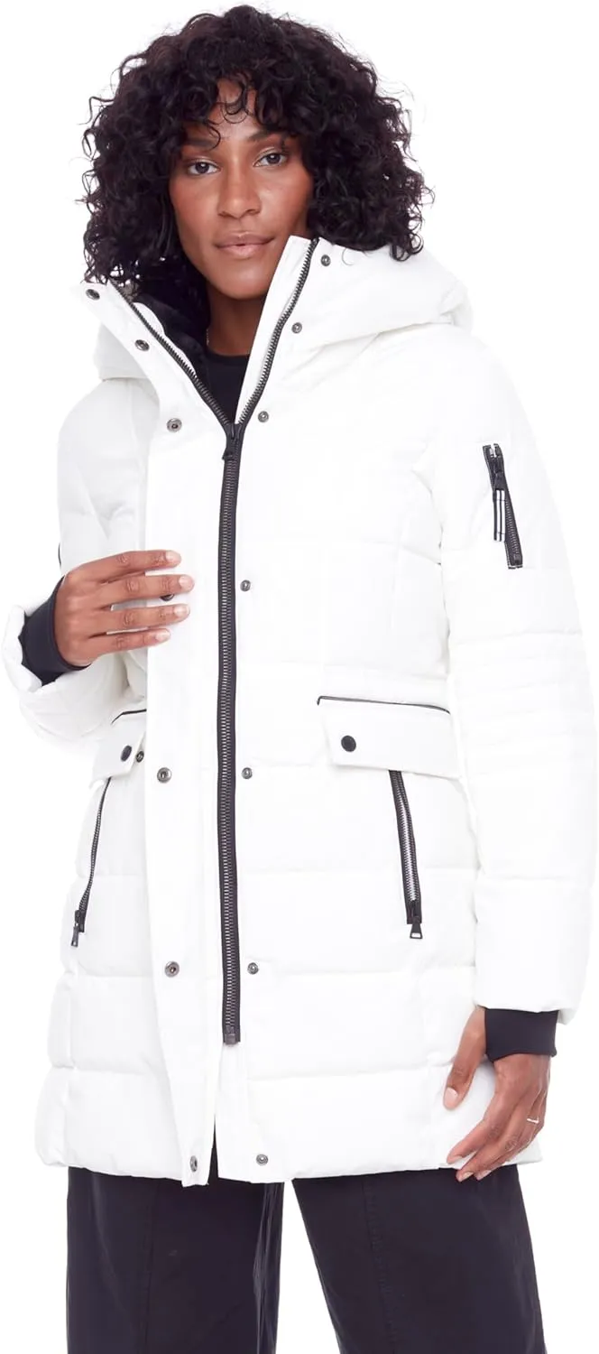 ALPINE NORTH Kootney Womens Vegan Down Mid-Length Parka  Insulated, Water-Repellent Winter Coat with Hood