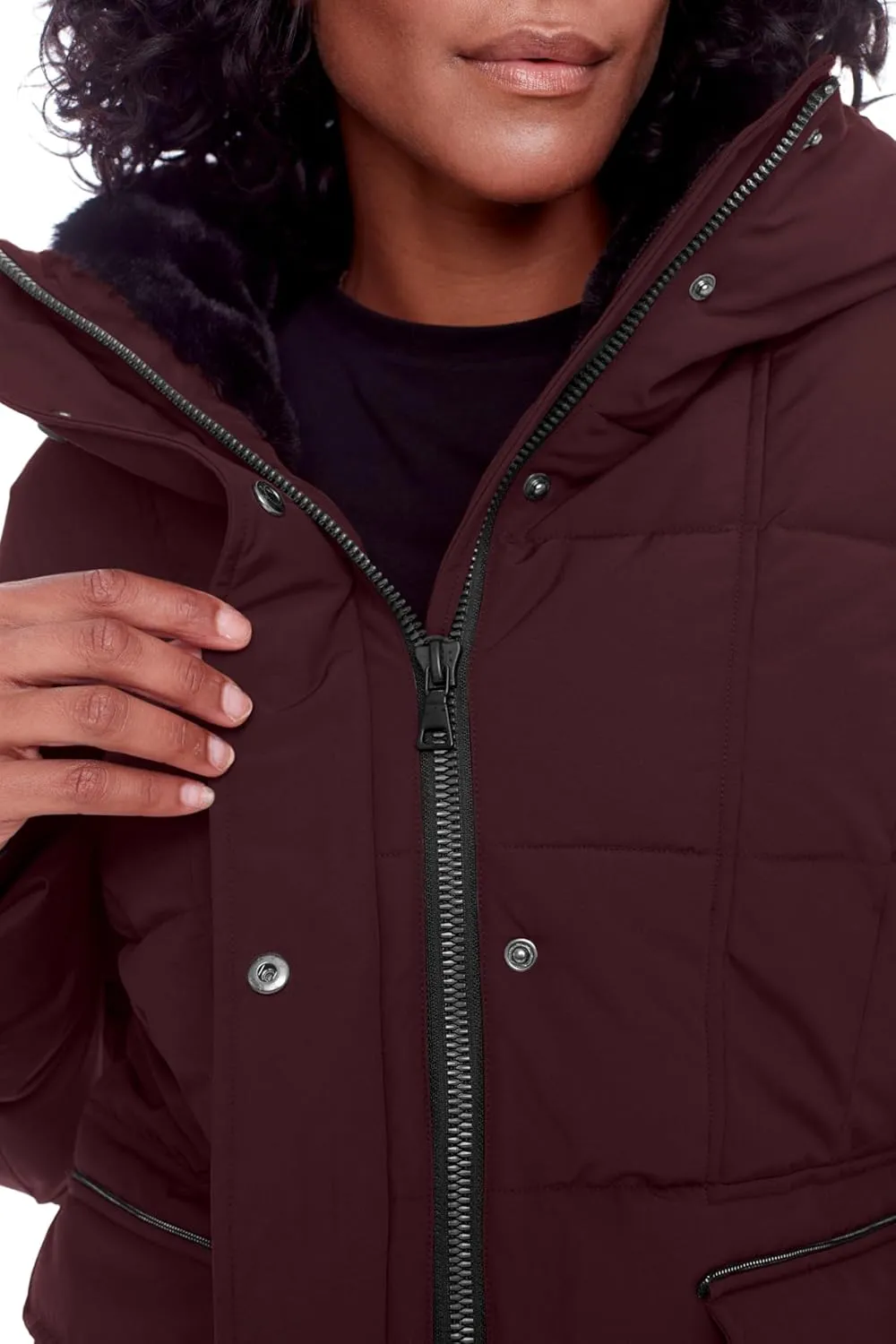 ALPINE NORTH Kootney Womens Vegan Down Mid-Length Parka  Insulated, Water-Repellent Winter Coat with Hood