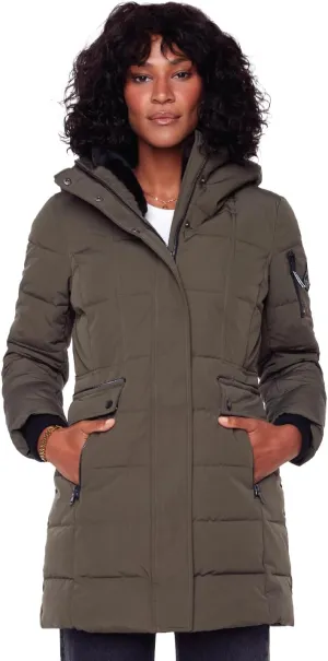 ALPINE NORTH Kootney Womens Vegan Down Mid-Length Parka  Insulated, Water-Repellent Winter Coat with Hood