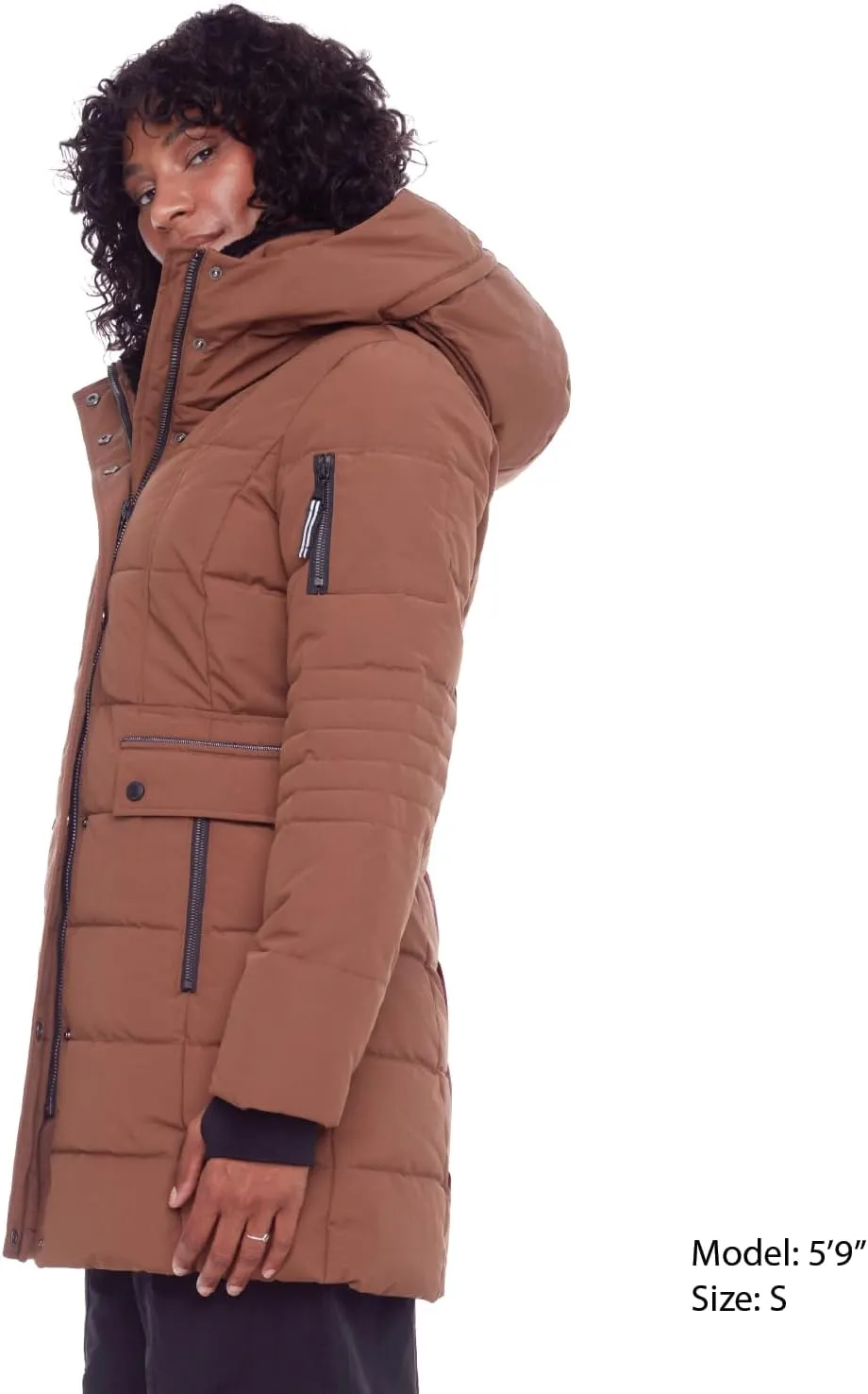ALPINE NORTH Kootney Womens Vegan Down Mid-Length Parka  Insulated, Water-Repellent Winter Coat with Hood