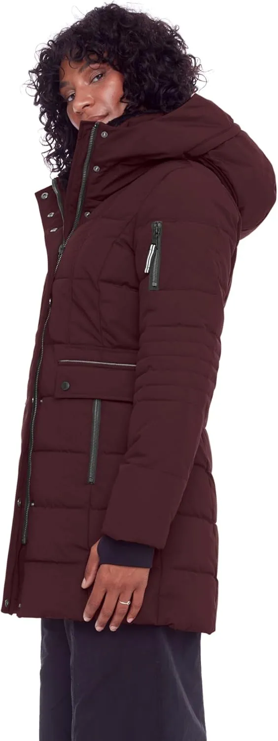 ALPINE NORTH Kootney Womens Vegan Down Mid-Length Parka  Insulated, Water-Repellent Winter Coat with Hood