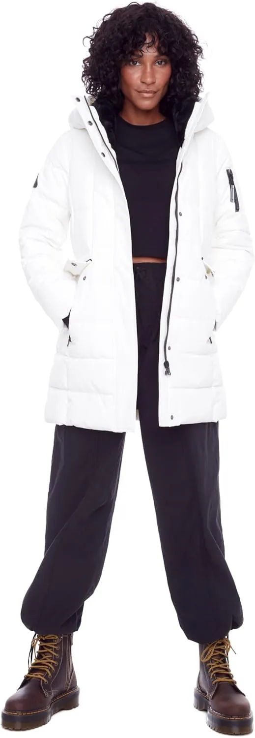 ALPINE NORTH Kootney Womens Vegan Down Mid-Length Parka  Insulated, Water-Repellent Winter Coat with Hood