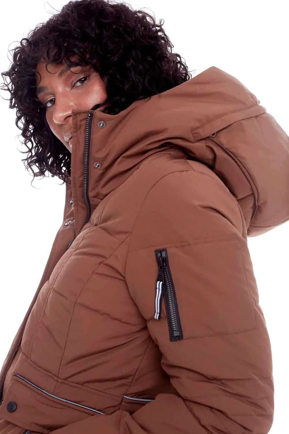 ALPINE NORTH Kootney Womens Vegan Down Mid-Length Parka  Insulated, Water-Repellent Winter Coat with Hood