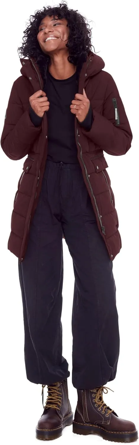 ALPINE NORTH Kootney Womens Vegan Down Mid-Length Parka  Insulated, Water-Repellent Winter Coat with Hood