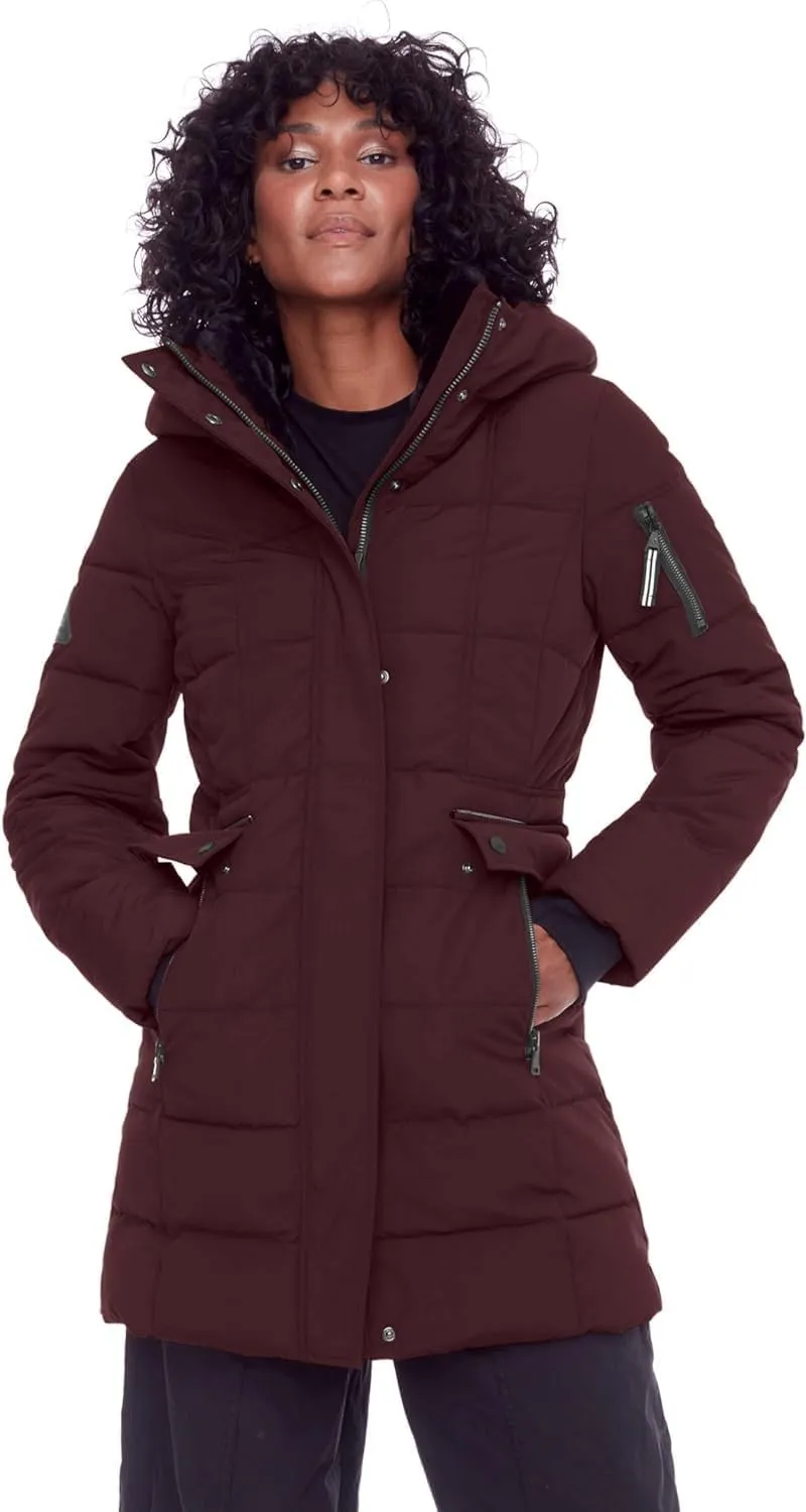 ALPINE NORTH Kootney Womens Vegan Down Mid-Length Parka  Insulated, Water-Repellent Winter Coat with Hood