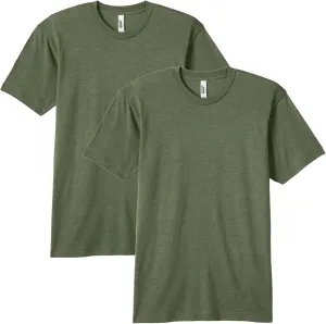American Apparel Adult Tri-Blend Track T-Shirt, Style GTR401, 2-Pack