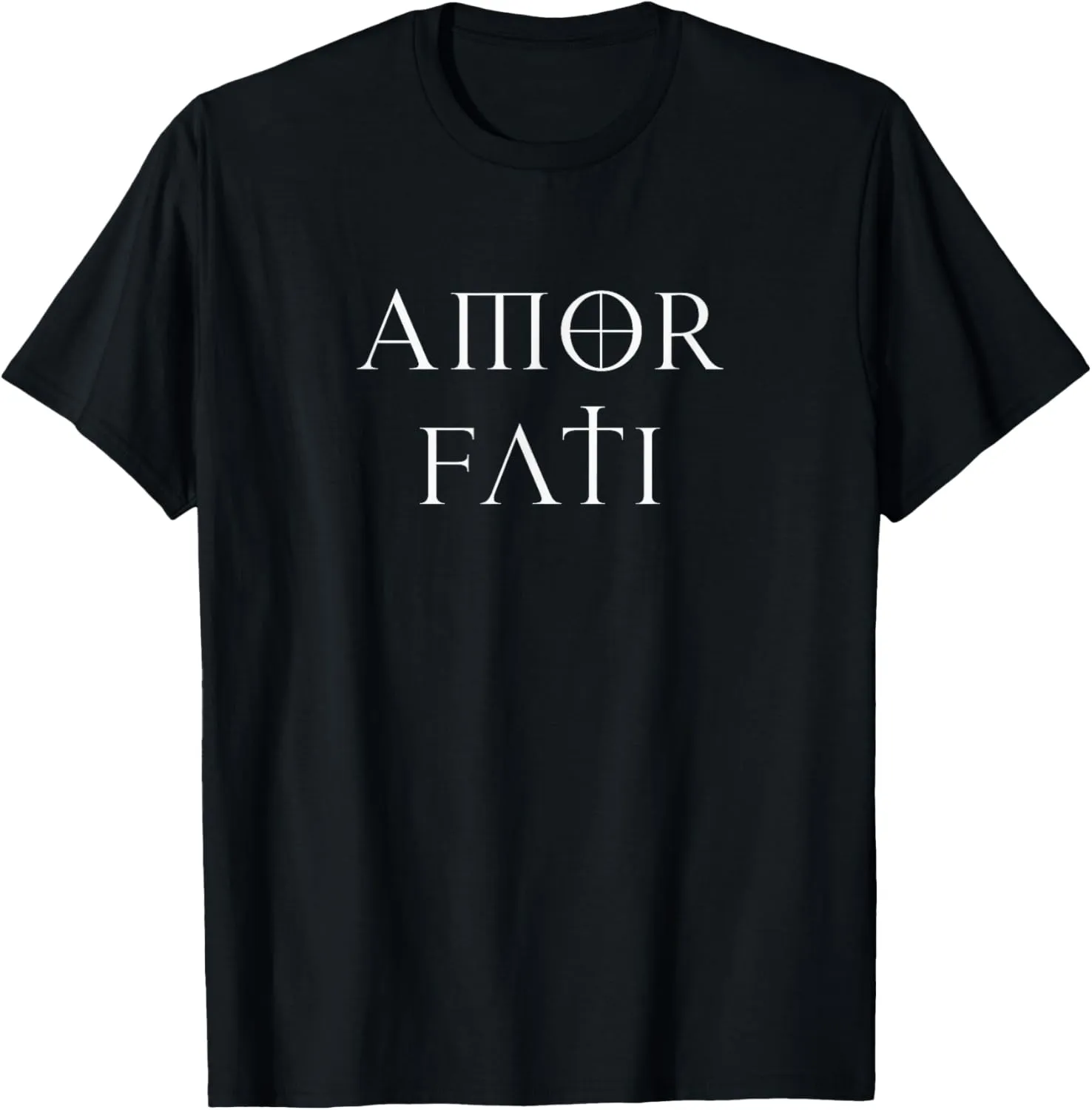Amor Fati Stoic Inspirational Latin Quote Love your Fate Tee T-Shirt