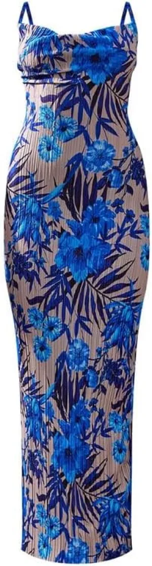 Argeousgor Women One Shoulder Midi Dress Y2K Pleated Bodycon Long Dresses Asymmetrical Ruffle Cocktail Evening Party Dress