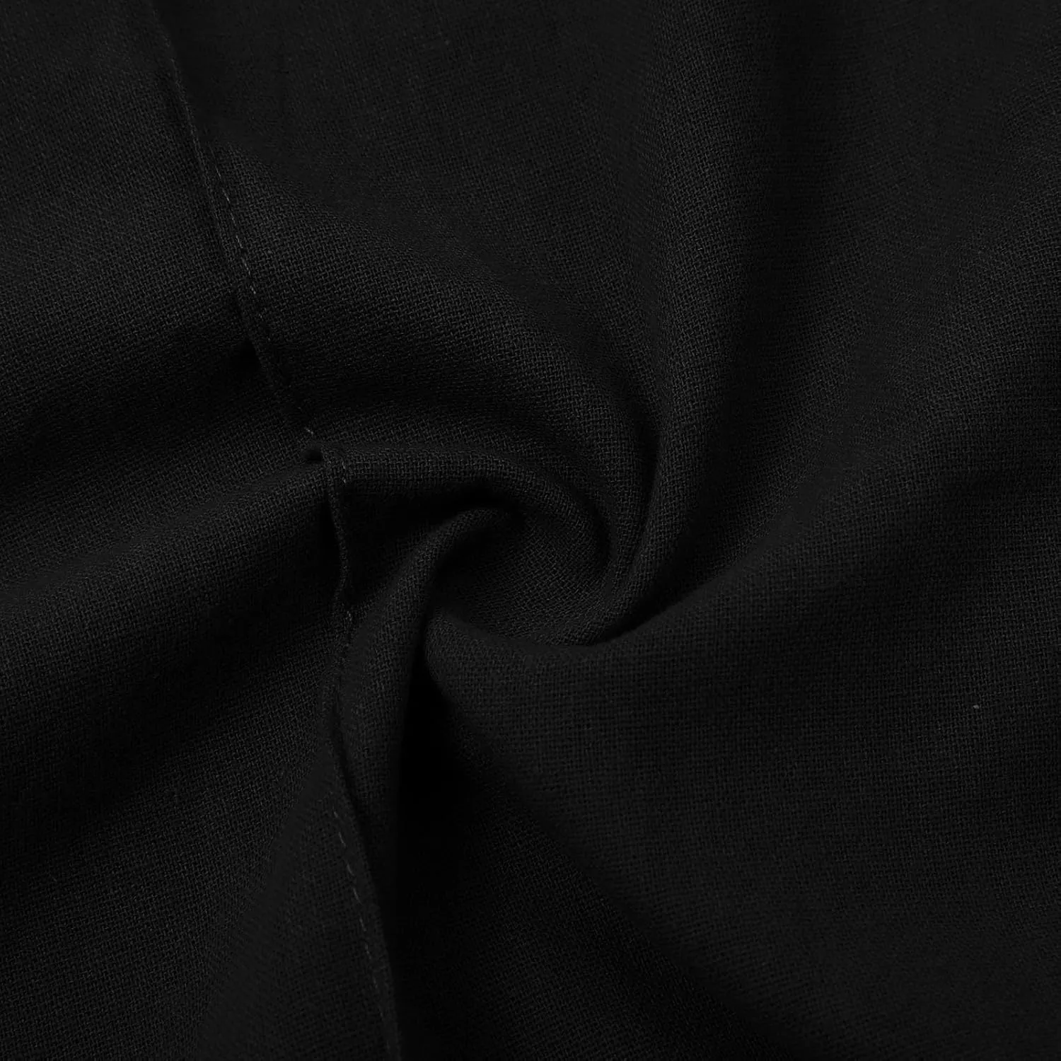 Baggy Linen Pants Women Drawstring High Waisted Straight Wide Leg Pants Lightweight Beach Trousers with Pockets