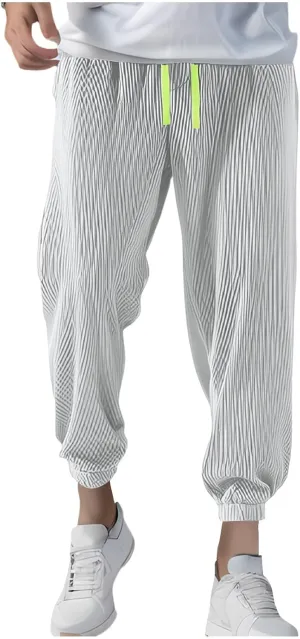 Baggy Sweatpants Men Open Bottom Straight Wide Leg Sweatpants Trendy Casual Yoga Athletic Lounge Pants with Pockets