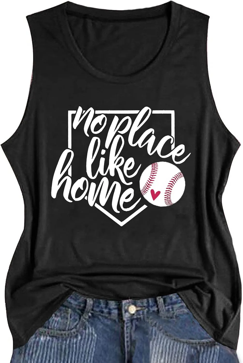 Baseball Mom Shirt Tank Tops Baseball Love Graphic Tee Shirts Women Summer Casual Loose Sleeveless Shirt