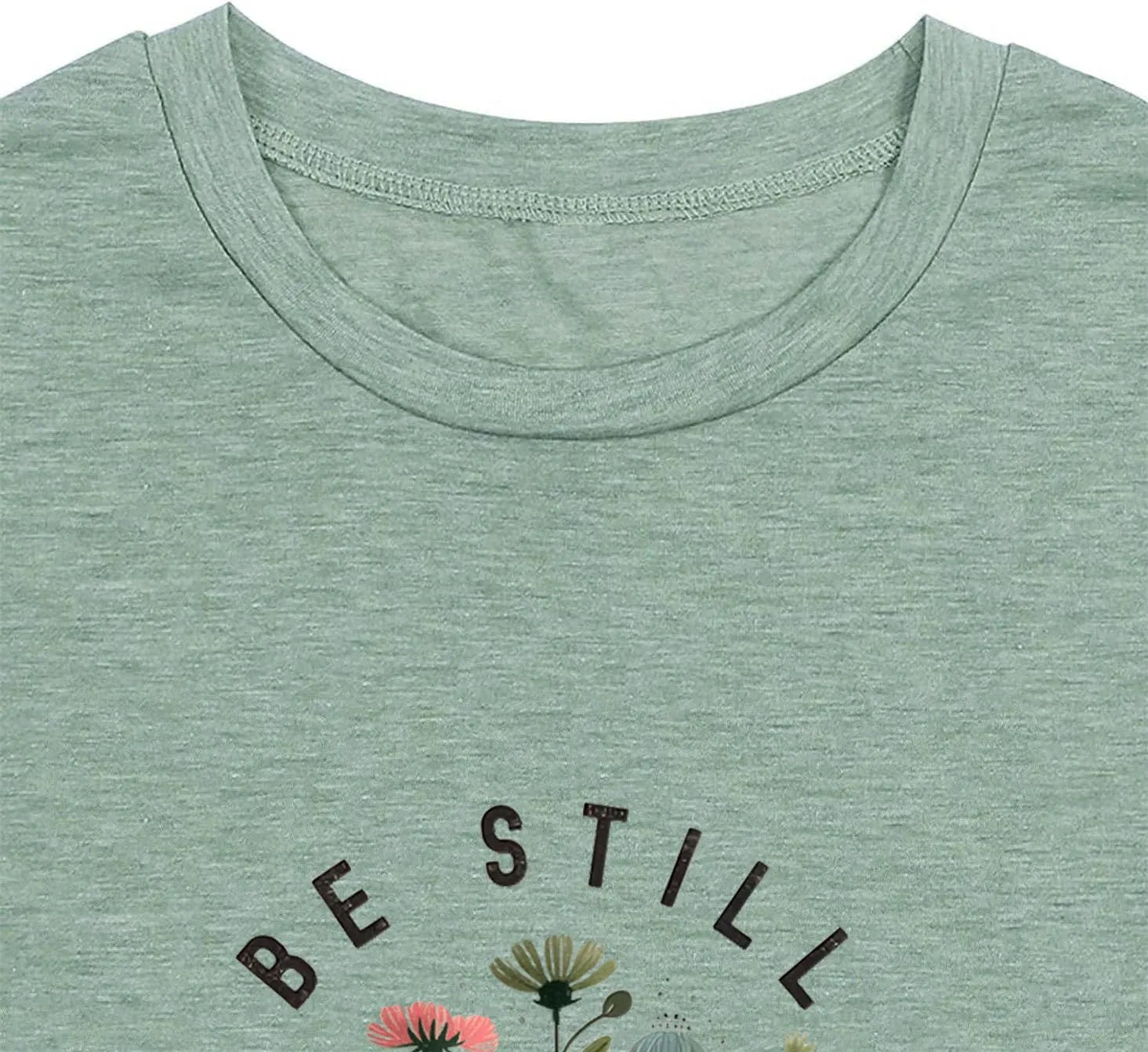 Be Still and Know Shirts for Women Casual Short Sleeve Christian Tee Tops