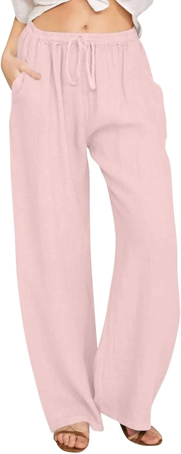 Black Pants for Women Color Tether Loose Yoga Trousers Womens Pants Casual Womens Loose Pants Petite Wide Leg