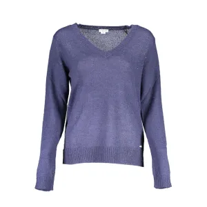 Blue Acrylic Women Sweater