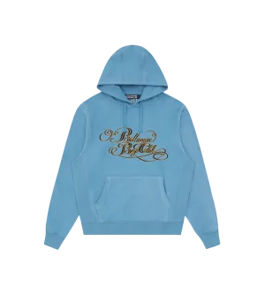 CALLIGRAPHY LOGO POPOVER HOOD - BLUE