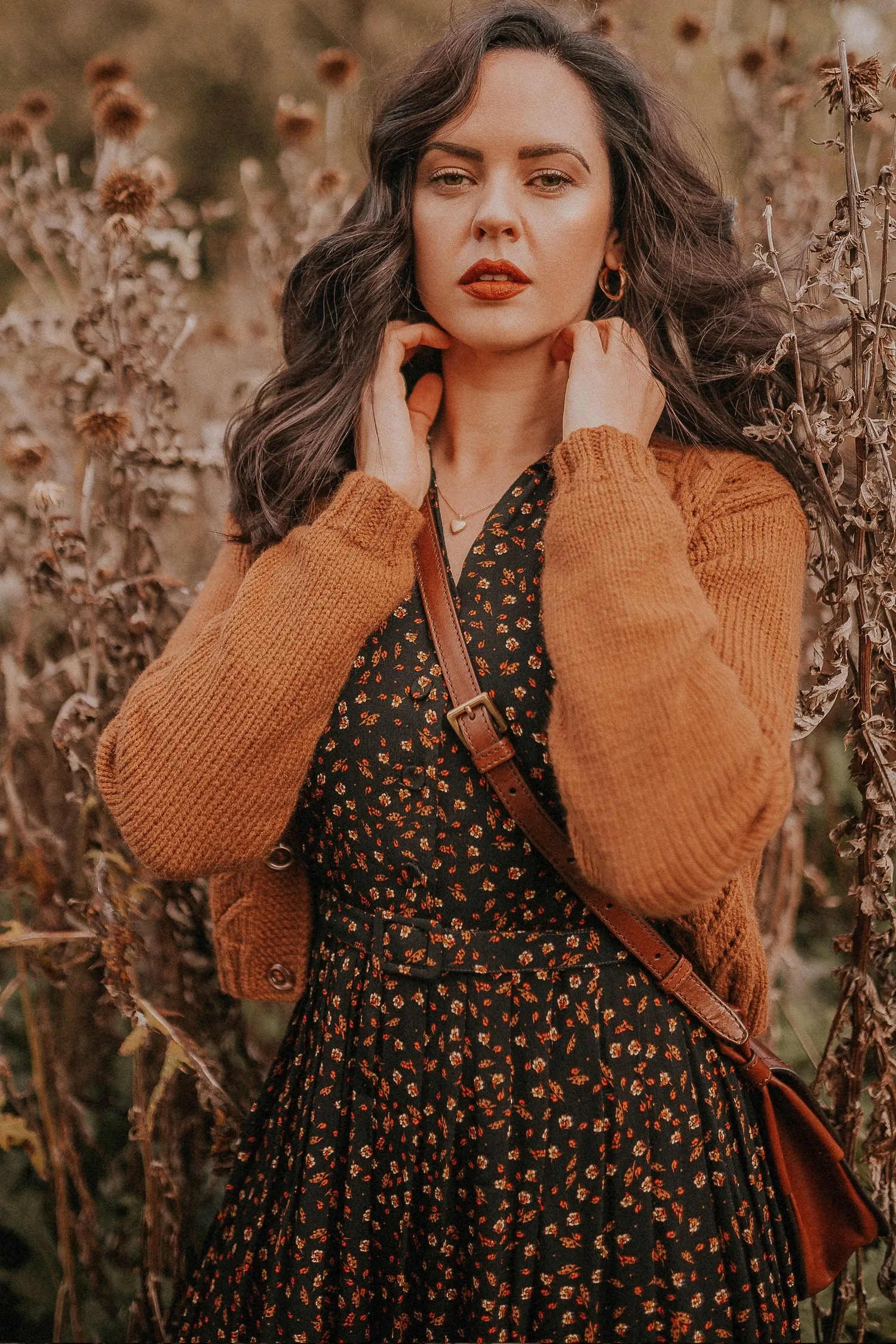 Camel Cropped Cardigan