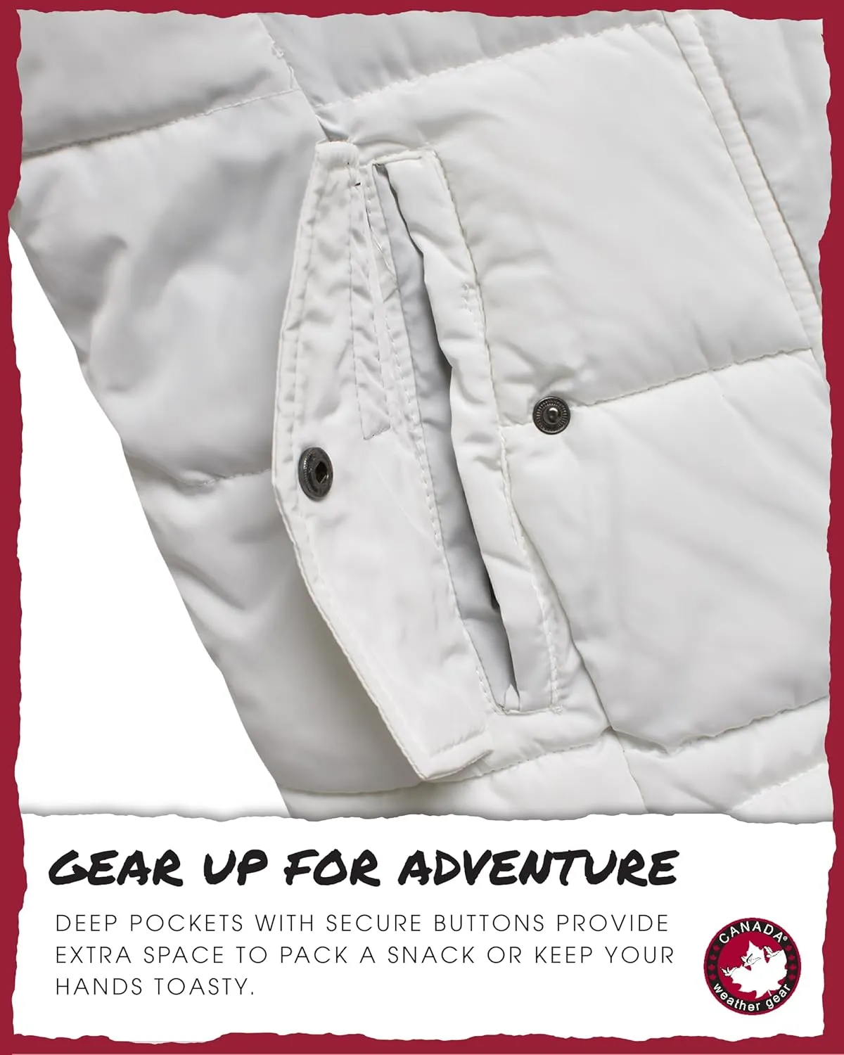 CANADA WEATHER GEAR Girls' Winter Coat - Quilted Heavyweight Puffer Parka Coat - Warm Winter Jacket for Girls (7-16)