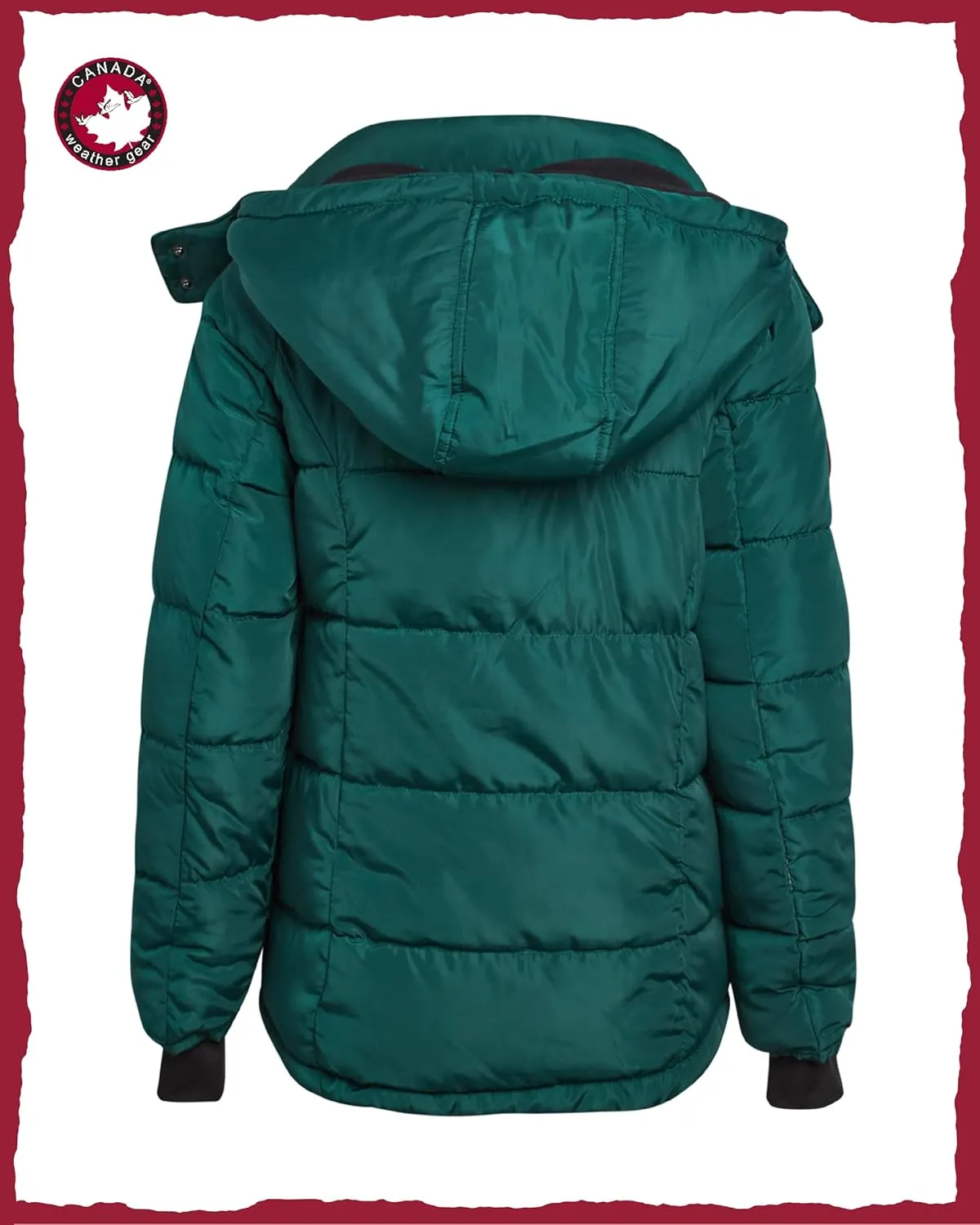 CANADA WEATHER GEAR Girls' Winter Coat - Quilted Heavyweight Puffer Parka Coat - Warm Winter Jacket for Girls (7-16)