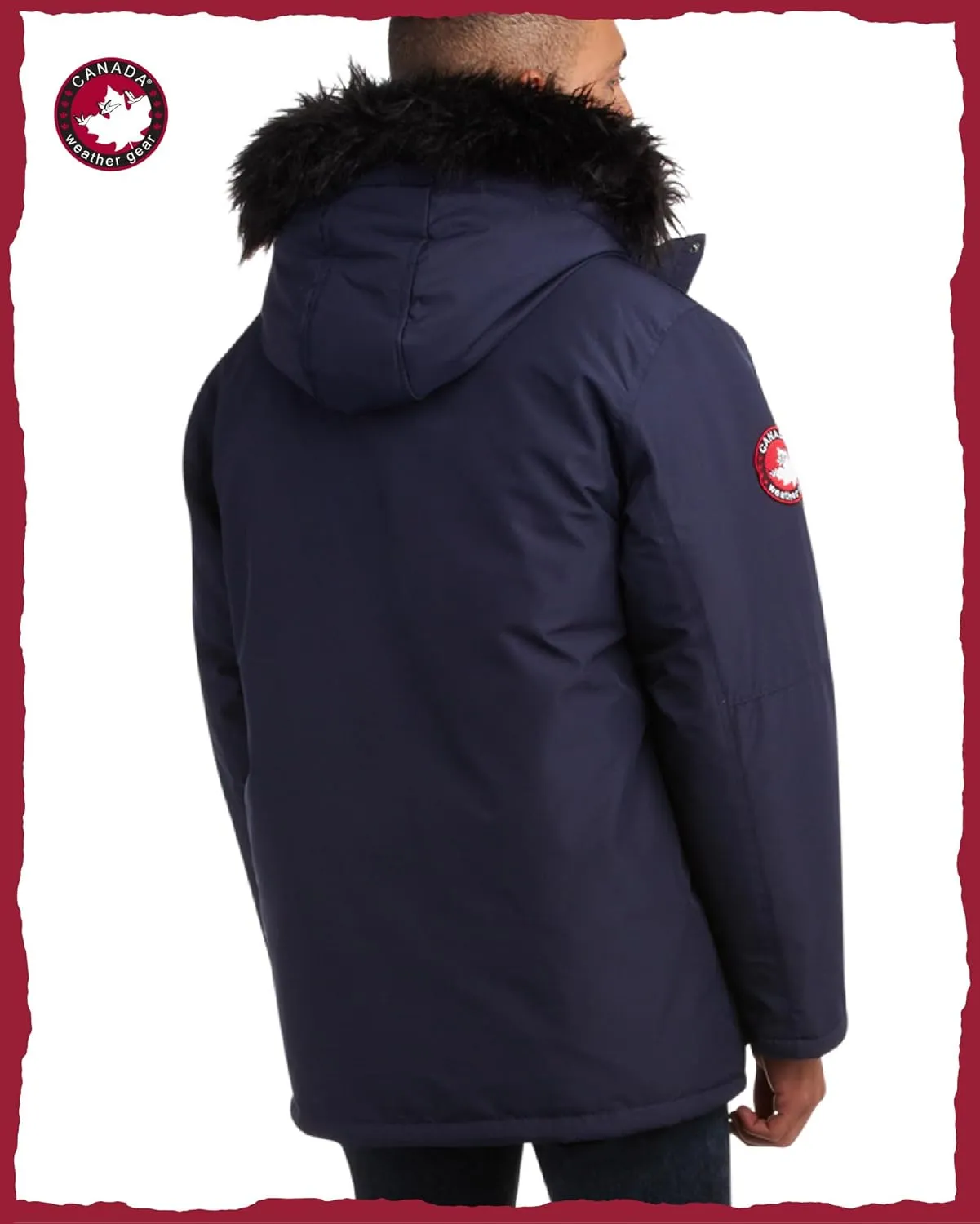 CANADA WEATHER GEAR Men's Parka - Heavyweight Ripstop Insulated ThermaFoil Lined Puffer Winter Jacket for Men (M-XXL)