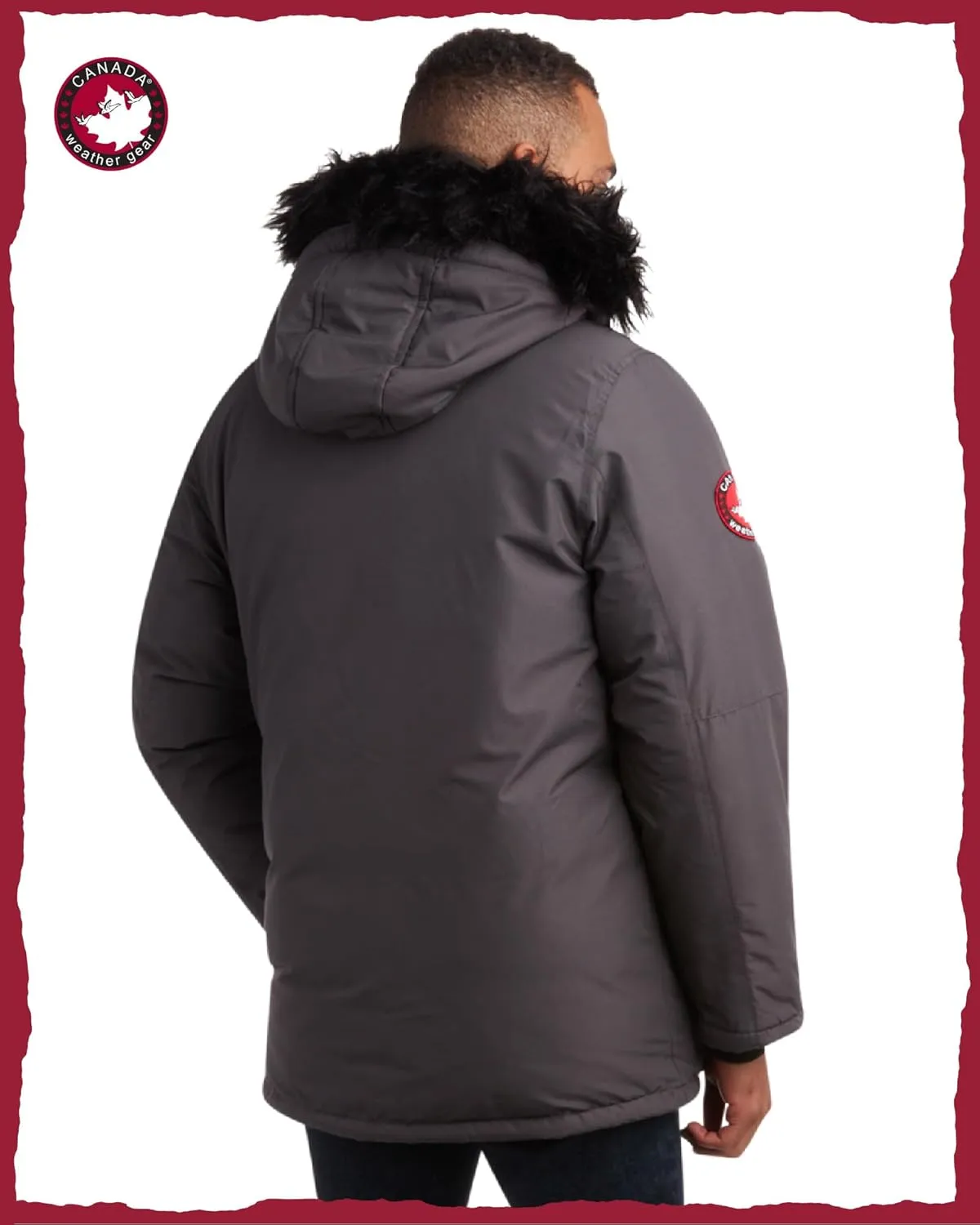 CANADA WEATHER GEAR Men's Parka - Heavyweight Ripstop Insulated ThermaFoil Lined Puffer Winter Jacket for Men (M-XXL)