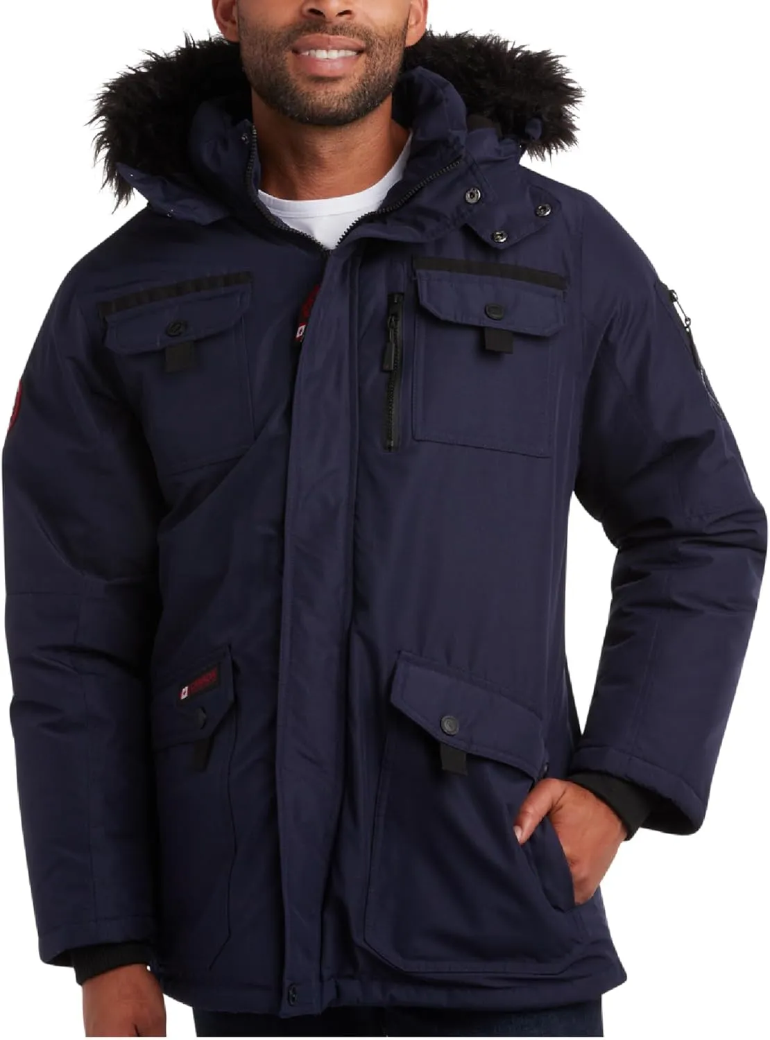 CANADA WEATHER GEAR Men's Parka - Heavyweight Ripstop Insulated ThermaFoil Lined Puffer Winter Jacket for Men (M-XXL)