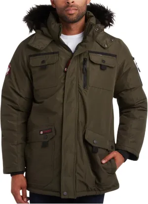 CANADA WEATHER GEAR Men's Parka - Heavyweight Ripstop Insulated ThermaFoil Lined Puffer Winter Jacket for Men (M-XXL)