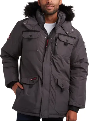 CANADA WEATHER GEAR Men's Parka - Heavyweight Ripstop Insulated ThermaFoil Lined Puffer Winter Jacket for Men (M-XXL)