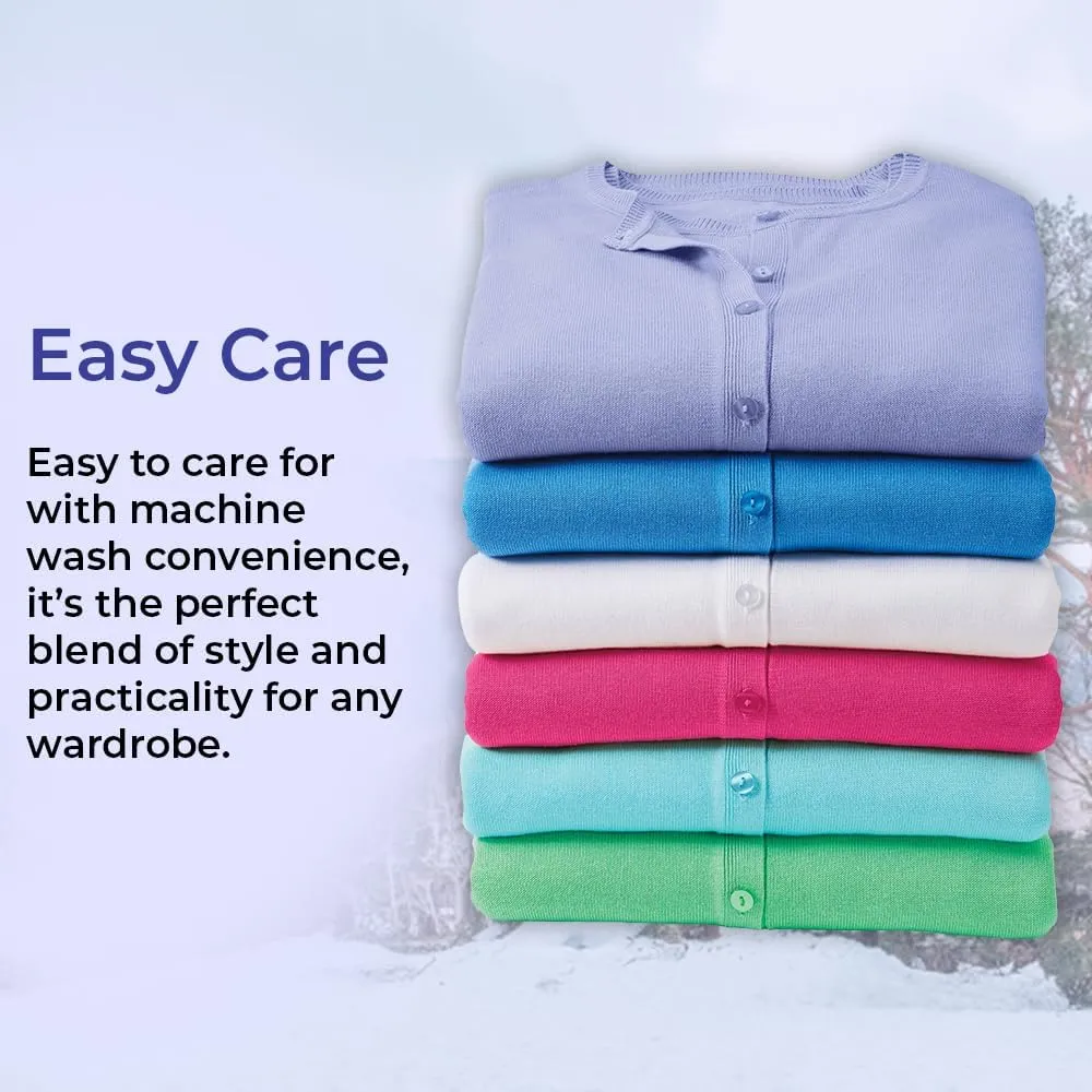 Caroline Cardigan and Shell Twinset | Womens Button Down Sweater and Tank Top Set | Soft Knit | Long Sleeve