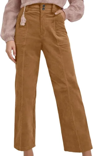 Casual Pants for Women 2025 Summer Straight Wide Leg Stretchy High Waist Solid Color Pants Trendy Baggy Loose Trousers