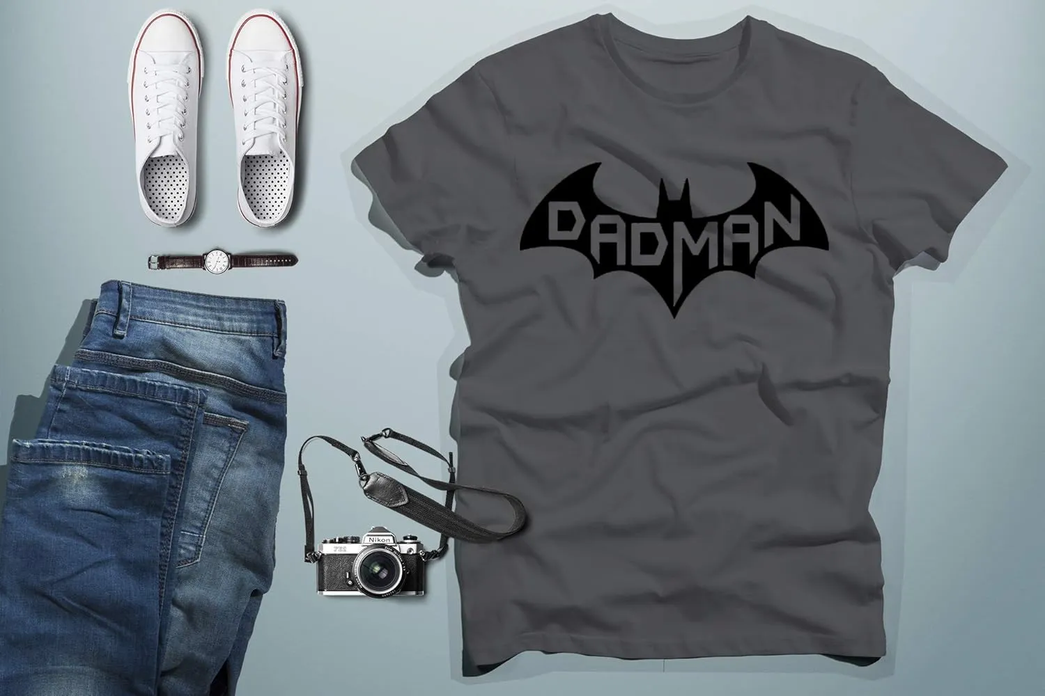 CBTWear Dadman - Super Dadman Bat Hero Funny Premium Men's T-Shirt