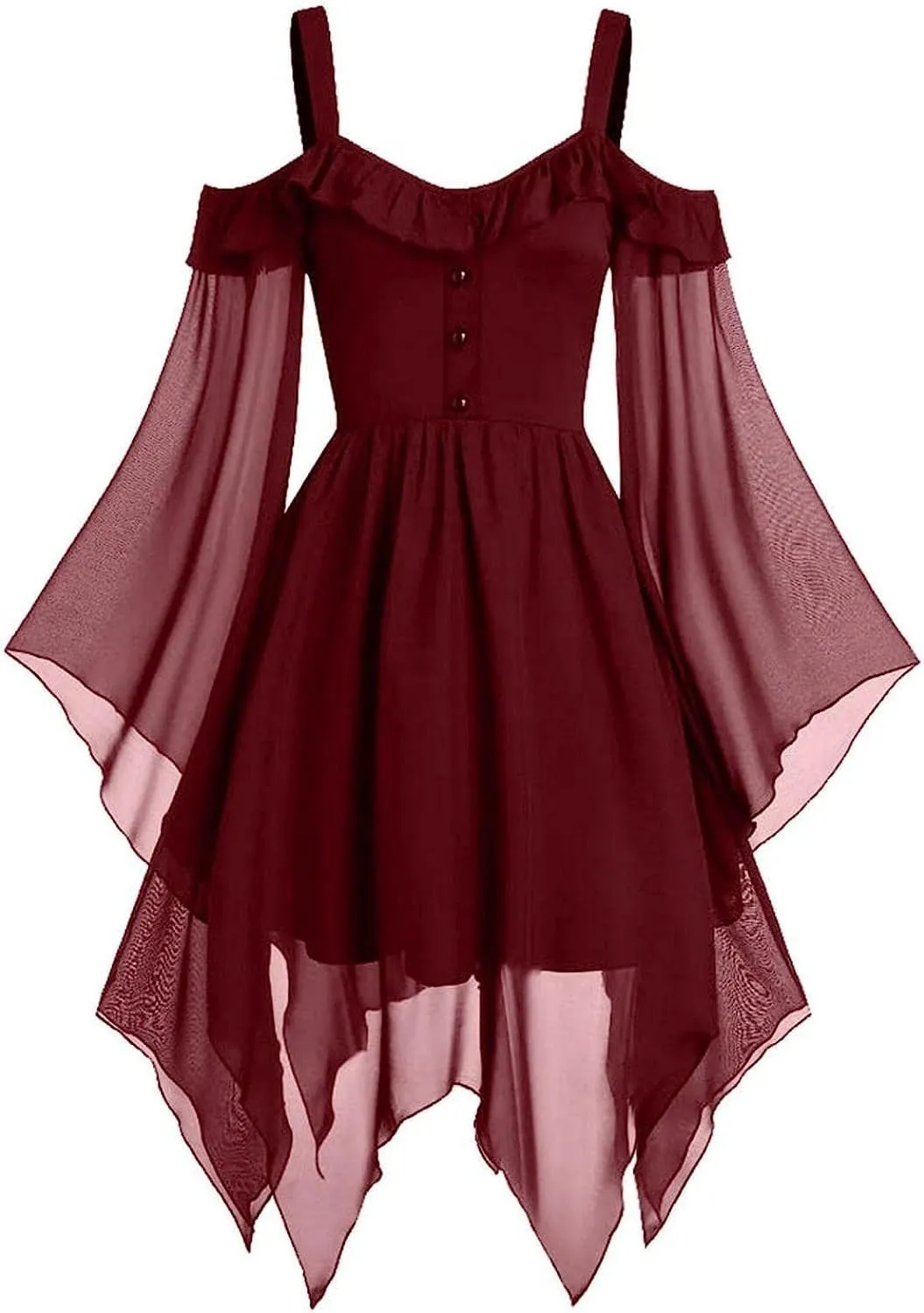 Cdiecer Renaissance Faire Costume Women Sexy Off Shoulder Fairy Dress Plus Size Halloween Gothic Steampunk Dresses