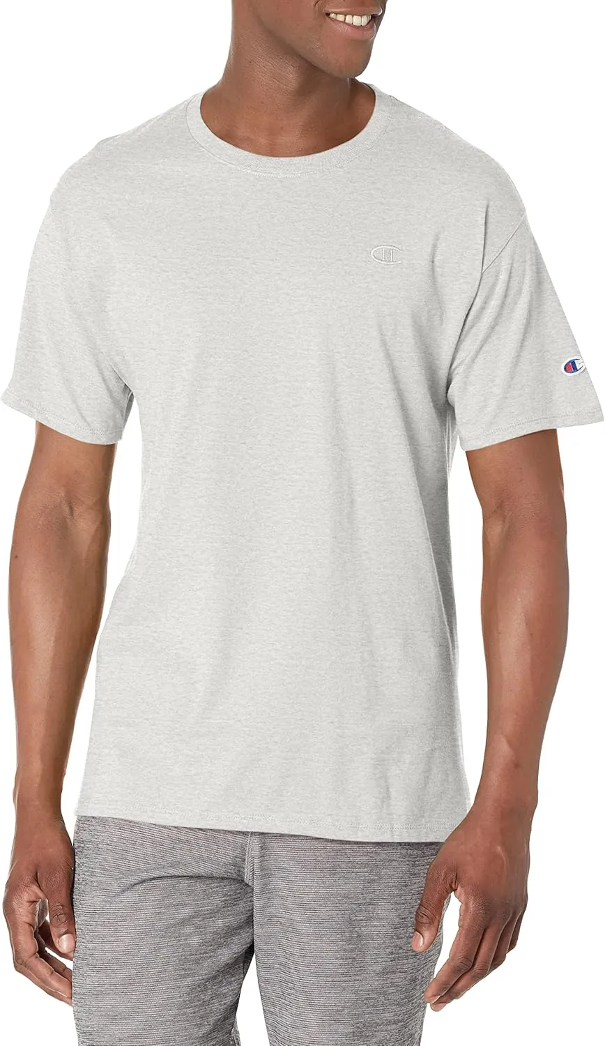 Champion mens Classic Jersey Tee Shirt, Oxford Gray, X-Large US