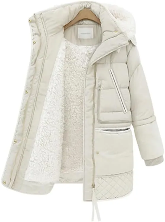 CJQJPNZ Winter Jacket Women Thick Warm Hooded Parka Mujer Cotton Padded Coat Long Paragraph Plus Size Jacket Female-