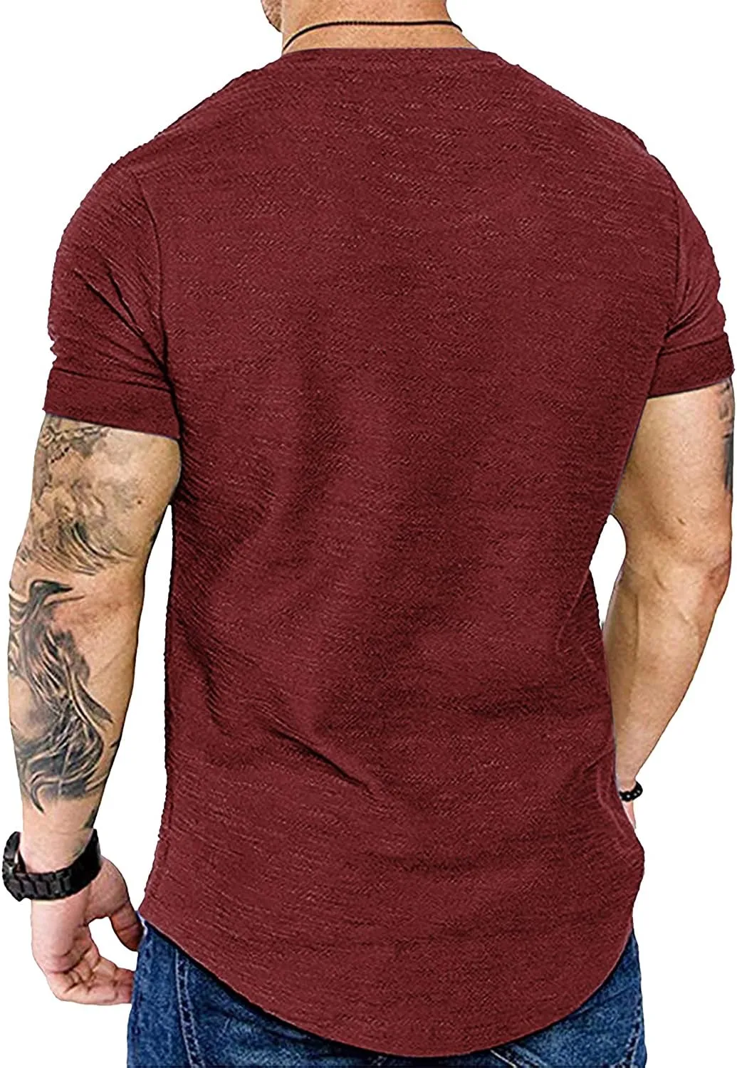 COOFANDY Mens 2 Pack Muscle V Neck T Shirt Fitted Gym Workout Short Sleeve Bodybuilding Tee