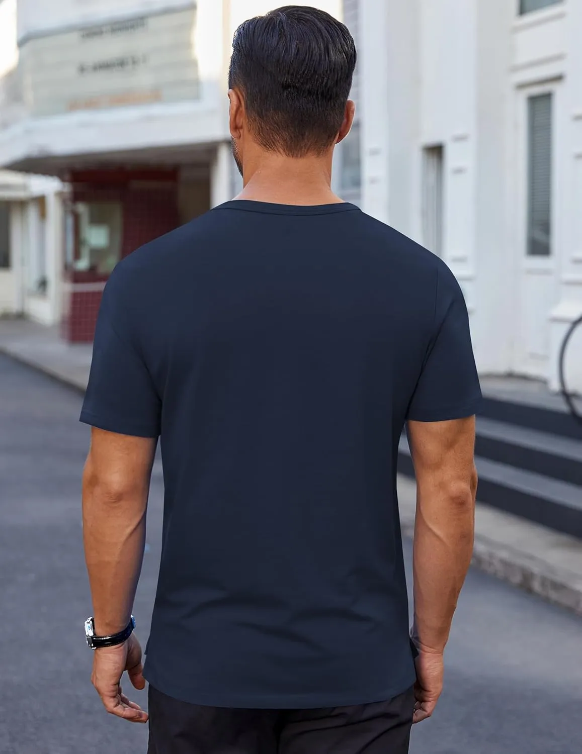 COOFANDY Men's Cotton T-Shirt Short Sleeve Crew Neck Tee Shirts Casual Solid Basic Tops