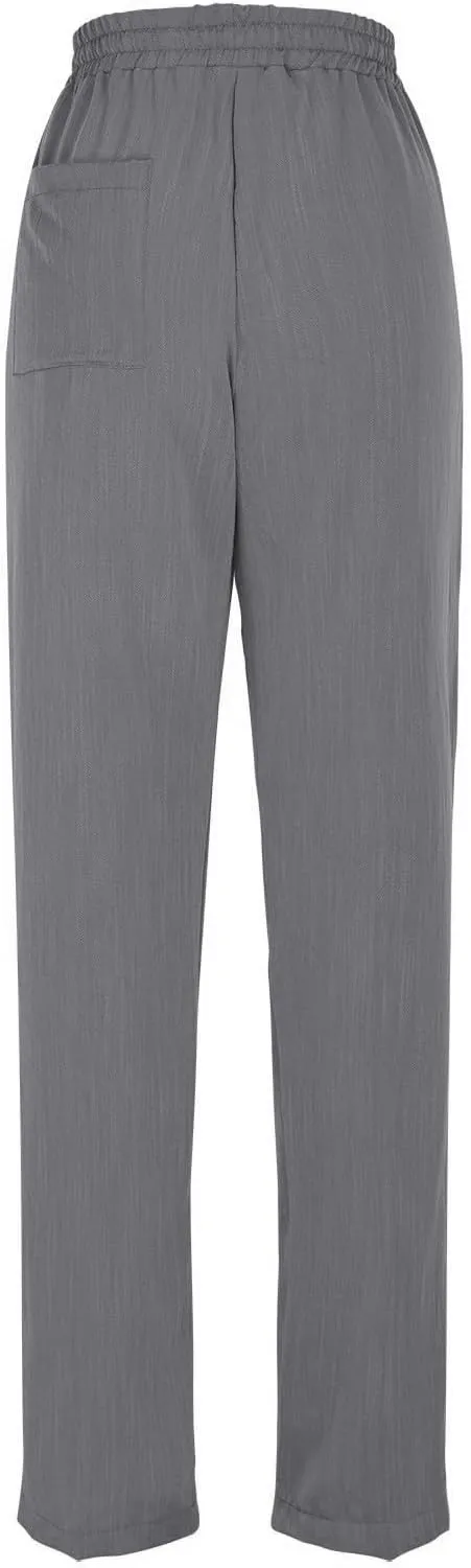 Cropped Linen Pants Women High Waist Wide Leg Casual Palazzo Pant with Pockets Beach Crop Trousers Summer Outfits