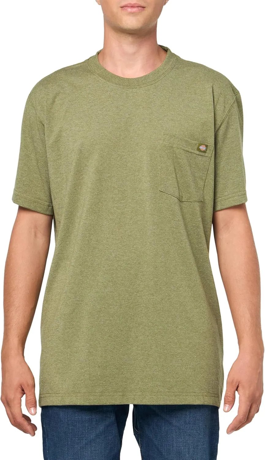 Dickies Mens S/S Heavyweight Heathered Pocket Tee