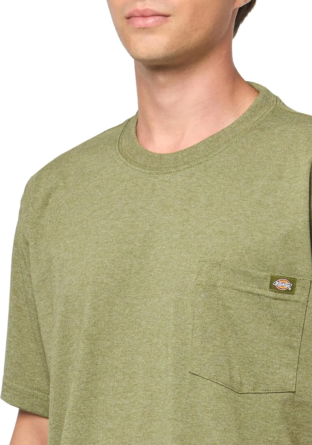 Dickies Mens S/S Heavyweight Heathered Pocket Tee