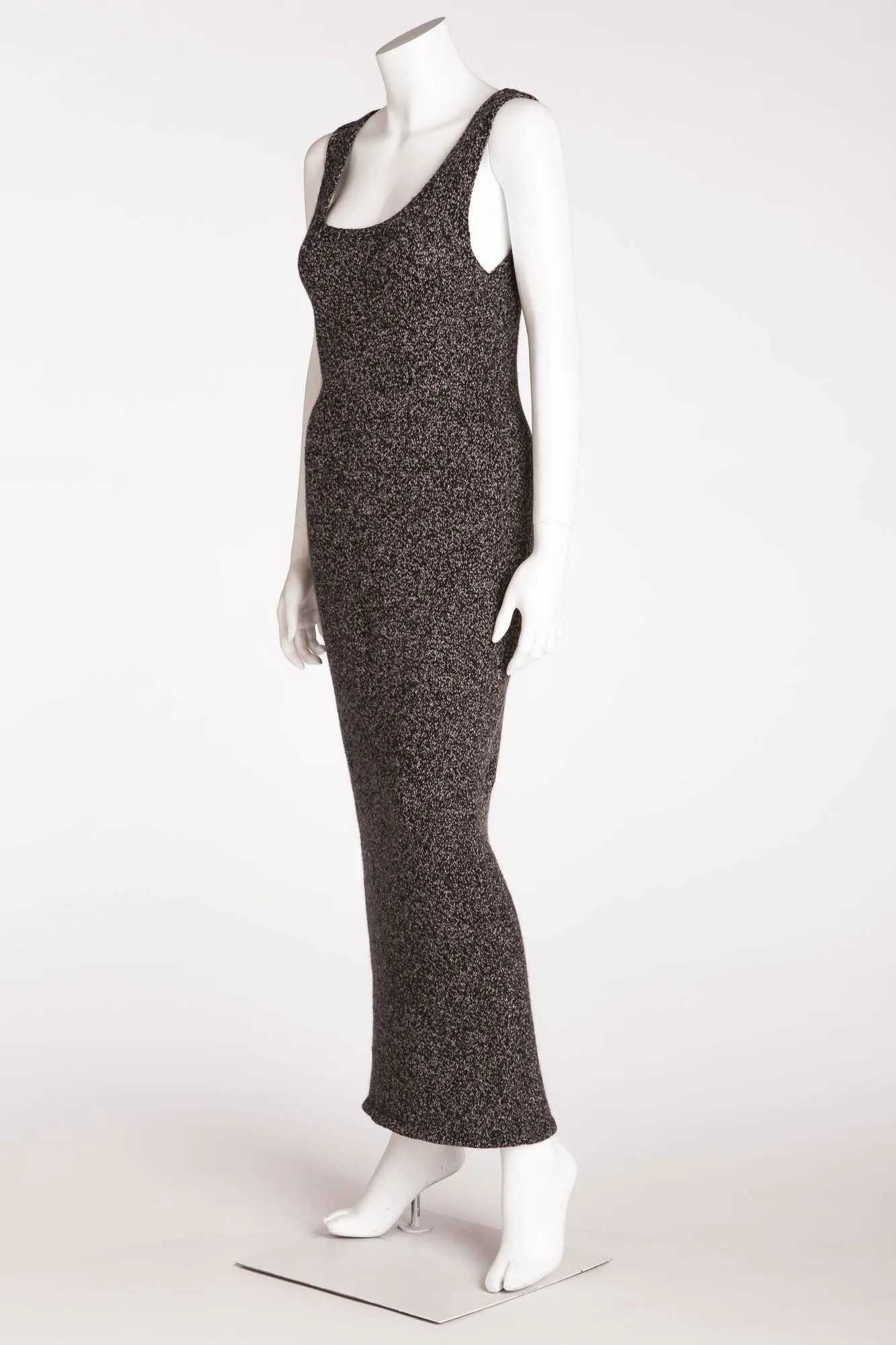 Donna Karan - Dark Gray Sleeveless Long Sweater Dress - US 6