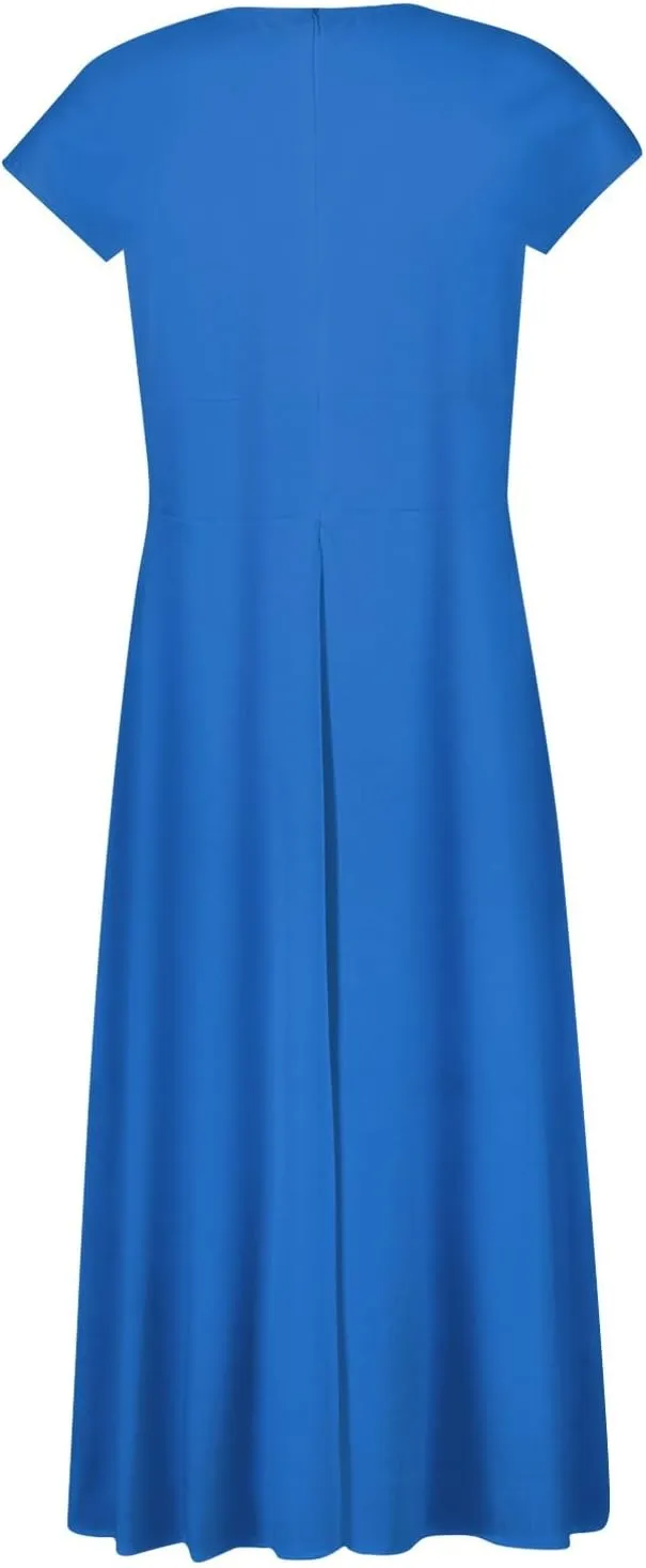 Dresses for Women 2025 Sleeveless Flowy Ruched Maxi Dress Wrap V Neck Floral Print Sundress Trendy Boho Dress