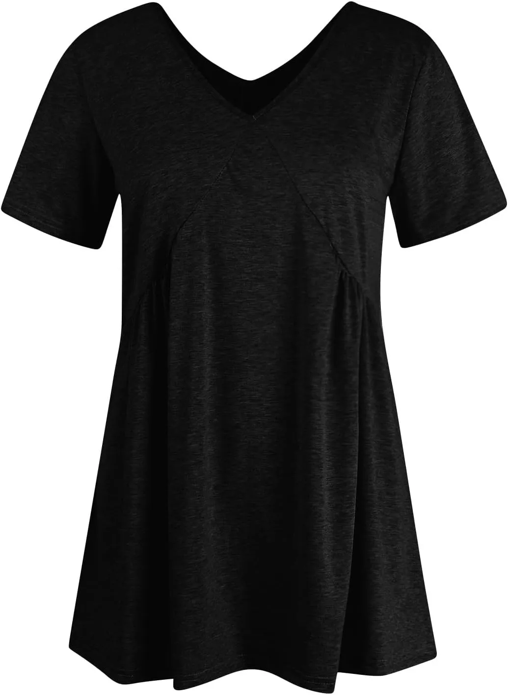 Dresses for Women Plus Size Casual Short Sleeve V Neck Mini Dress Summer Loose Fit Ruffle Hem Dresses 2025
