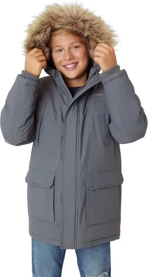 Eddie Bauer Boys' Winter Coat  Waterproof Heavyweight Down Parka Jacket with Faux Fur Hood (3-20)