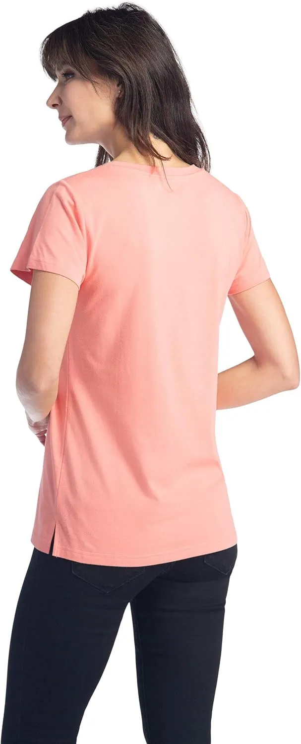 Fishers Finery Women's Ecofabric Short Sleeve Classic Fit V Neck Tee